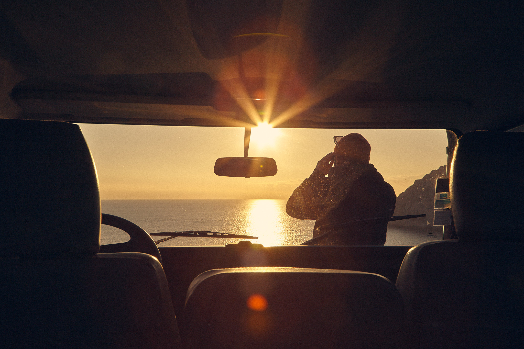 Pampa Cruz c'est de beaux couchers de soleil, parfait pour un surf trip en 4x4.