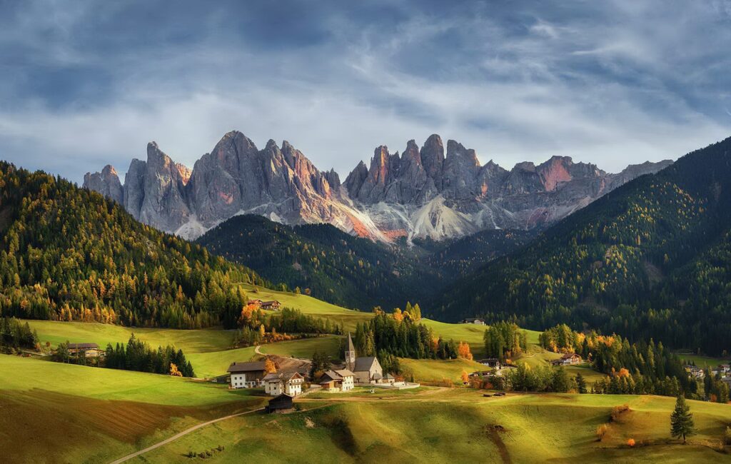 Le Panorama de Santa Maddalena Voyage Dolomites 4x4 tente de toit