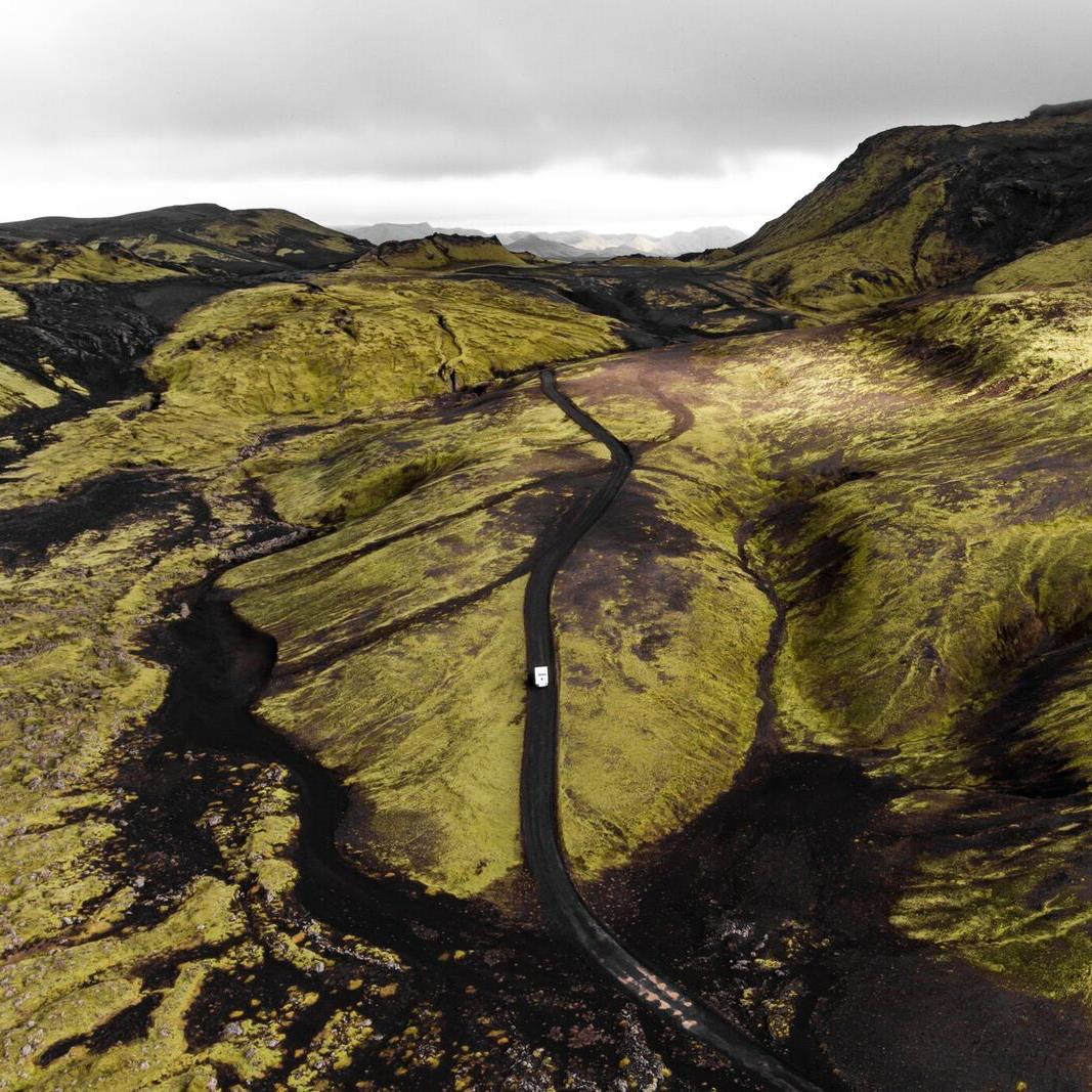 routes F dans les Hautes Terres islandaises