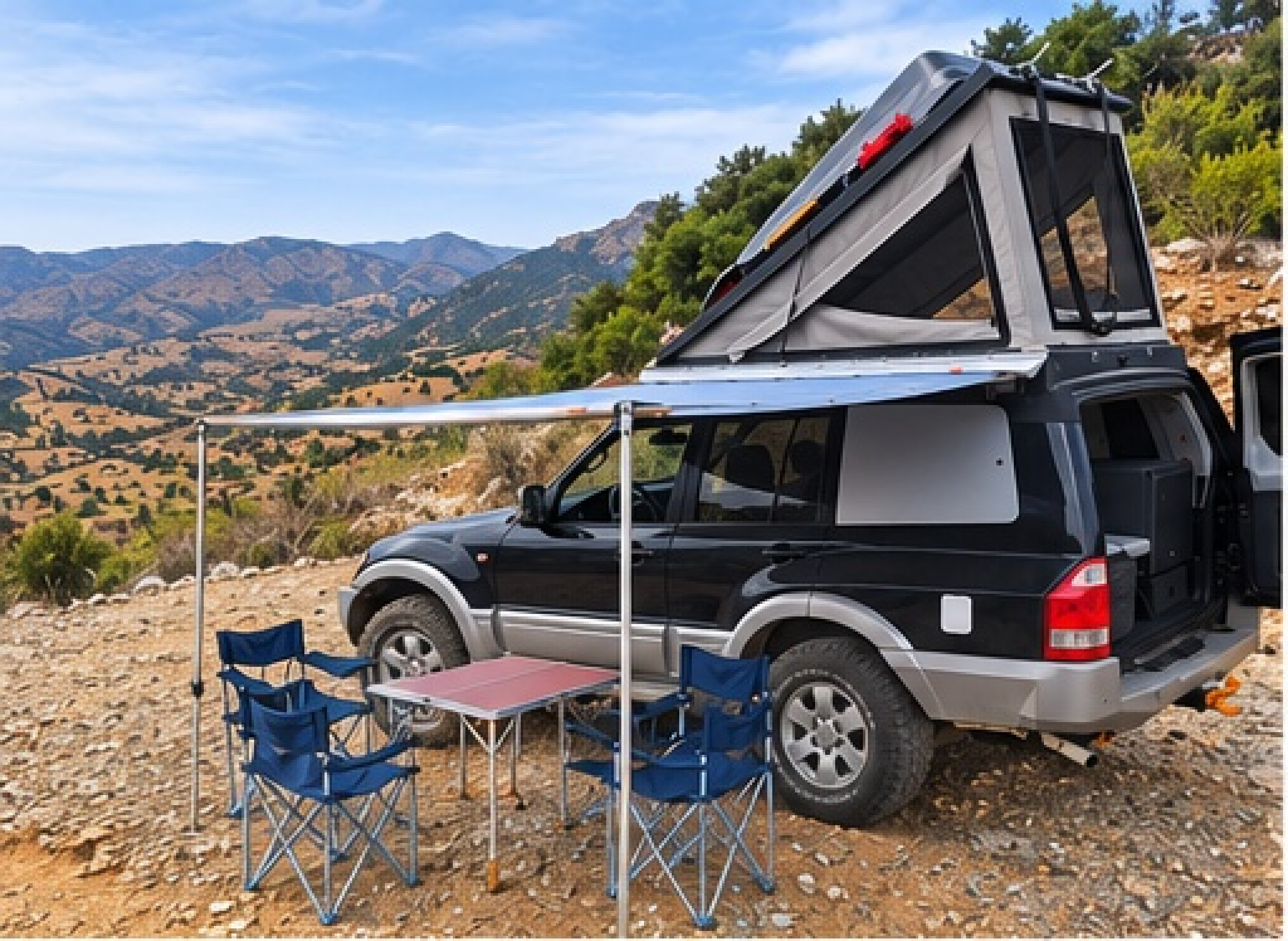 Pajero avec toit relevable